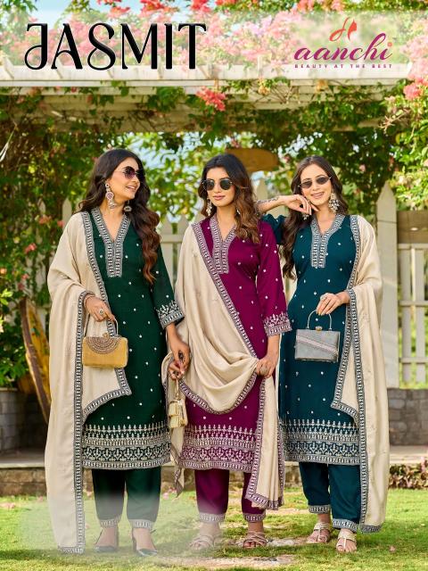 Aanchi jasmit 3pcs bangalore chickpet wholesale readymade kurti market